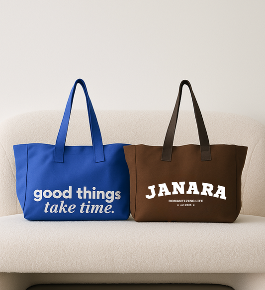 Bundle & Save: Totebag Combo (Brown and Blue)